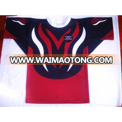 Team training sublimation professional custom rugby jersey t-shirt 15/16