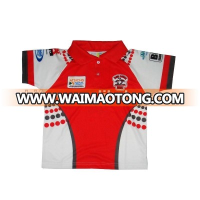 Red and White Sublimated Rugby Jersey