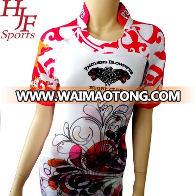 Ladies sublimation rugby jersey