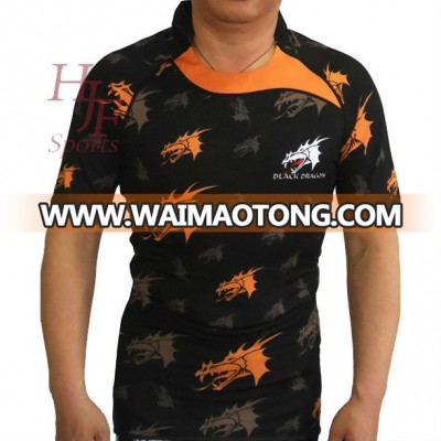 fitted cut sublimation rugby jersey